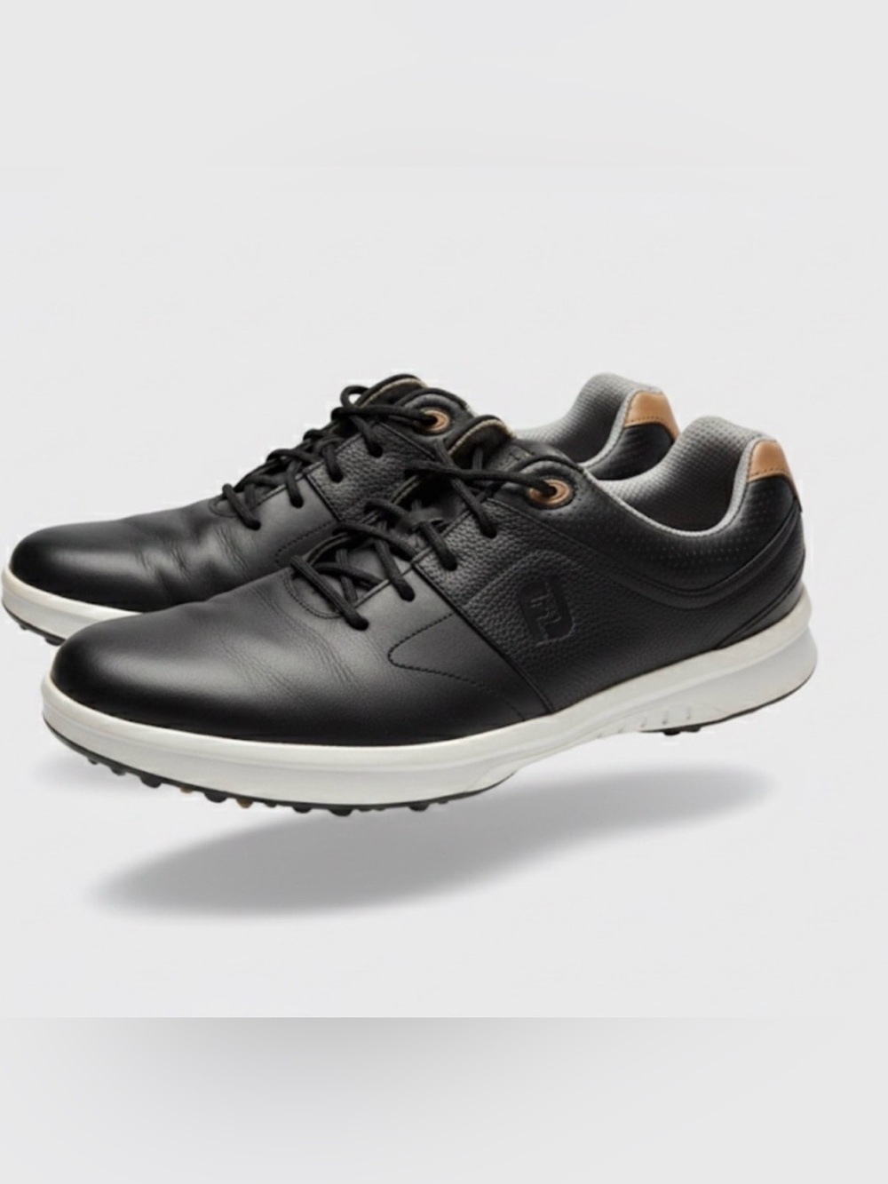 FootJoy Contour Cleated Waterproof Leather Golf Shoes Black Men's 9.5 M